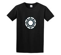 Iron Industries Tony Man Stark Mark Gift for Fan T-Shirt Graphic Tee Printed Top Mens Black Shirt M