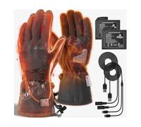 IRON JIA'S Gants Chauffants Moto Hiver Hommes Port de Chargement USB 3000 mAh Câble de Charge 2 en 1 écran Tactile Imperméable et Coupe-Vent Adaptés au Moto Randonnée Ski Alpinisme XXL