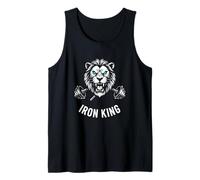 Iron King Lion Barbell Haltérophilie Bodybuilding Graphique Débardeur