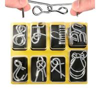 Iron Link Puzzle Lock and Unlock Toy, Metal Puzzle Set,Iron Link Unlock Interlock Game, for Adults Kids Home Party Birthday Preschool Classroom Travel