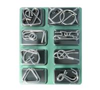 Iron Link Puzzle Set, Metal Interlocking Game for Boosting Cognitive Thinking, Lock and Unlock Challenges for Birthday, Home, Classroom, Preschool Use, Compact Design, Easy Storage