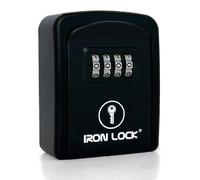 Iron Lock® - Boîte de verrouillage à clés murale avec combinaison à 4 chiffres, code réinitialisable, interrupteur A B et capacité de 5 clés - Boîte de verrouillage étanche intérieur/extérieur pour