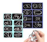 Iron Loop Jeu de puzzle - Jeu de séparation mécanique - Kit d'exercices de reasoning - Éléments de test d'intelligence portable - Série de cognition en forme torsadée - Résolution de problèmes