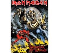 Iron Maiden Affiche Textile Flag Number Of The Beast Officiel Noir 70Cm X 106Cm