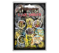 Iron Maiden - Albums - Lot de 5 badges - plastique, métal RO472 (taille unique) (Coloré)