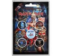 Iron Maiden - Albums - Lot de 5 badges - plastique, métal RO485 (taille unique) (Coloré)
