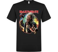 Iron Maiden Axe Eddie Red White Circle Back and Front T-Shirt