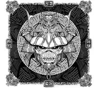 Iron Maiden Bandana Senjutsu Samurai Eddie Band Logo Nouveau Officiel Noir