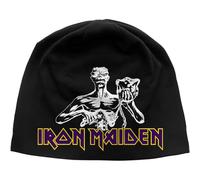 Iron Maiden - Bonnet Seventh Son pour adultes, unisexe, noir/blanc, Taille unique