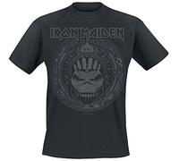 Iron Maiden Book of Souls Crâne Homme T-Shirt Manches Courtes Noir L