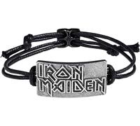 Iron Maiden - Bracelet Logo homme/femme unie RO8835 (taille unique) (Noir/argent)