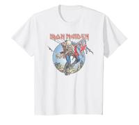 Iron Maiden - Burst Trooper T-Shirt, Enfant, Blanc, 12 Ans