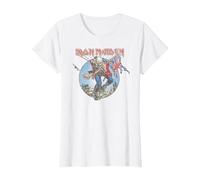 Iron Maiden - Burst Trooper T-Shirt, Femme, Blanc, M