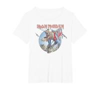 Iron Maiden - Burst Trooper T-Shirt, Femme Grandes Tailles, Blanc, 6X