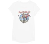 Iron Maiden - Burst Trooper T-Shirt, Fille, Blanc, XS