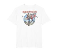 Iron Maiden - Burst Trooper T-Shirt, Homme Grandes Tailles, Blanc, 5X Tall
