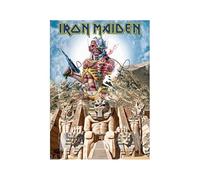Iron Maiden - Carte postale SOMEWHERE BACK IN TIME (Taille unique) (Beige/Bleu clair/Rouge)