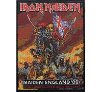 IRON MAIDEN Écusson tissé Motif drapeau de l'Angleterre 8 x 10 cm