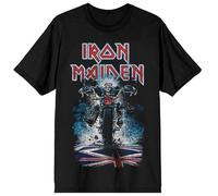 Iron Maiden Eddie Biker Homme T-Shirt Manches Courtes Noir L 100% Coton Regular/Coupe Standard