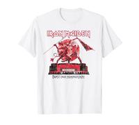 Iron Maiden - Eddie & The Devil Red Moon T-Shirt, Homme, Blanc, XL