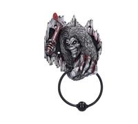 Nemesis Now Heurtoir de Porte Iron Maiden Killers 21,5 cm, résine, Argent, Produit sous Licence Officielle Iron Maiden, heurtoir de Porte Eddie, Anneau en métal lesté, moulé dans la Meilleure résine