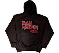 Iron Maiden Hoodie Number Of The Beast Vintage Logo Faded Edge Album Unisex Black L