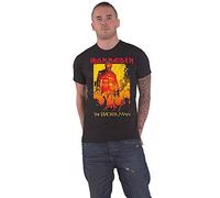 Iron Maiden - Rock Off officially licensed products Iron Maiden T Shirt The Wicker Man Fire Band Logo Nouveau Officiel Homme Noir Size M