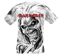 Iron Maiden Killers Intégral Homme T-Shirt Manches Courtes Blanc L 100% Coton Regular/Coupe Standard
