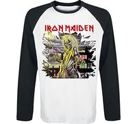 T-shirt manches longues de Iron Maiden - Killers Shatter - S à 3XL - pour Homme - blanc/noir L