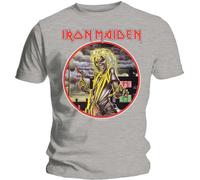 Iron Maiden - "Killers" T-shirt homme/femme unie RO865 (S) (Gris chiné)
