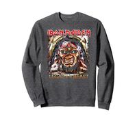 Iron Maiden Legacy ACES Sweatshirt, Unisexe pour Adultes, Chiné Foncé, L