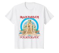 Iron Maiden - Legacy Collection Powerslave World Tour T-Shirt, Enfant, Blanc, 3 Ans