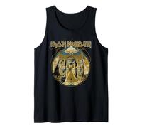 Iron Maiden Lightning Circle Gold Black Débardeur