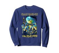 Iron Maiden Live After Death Sweatshirt, Unisexe pour Adultes, Bleu Marine, S