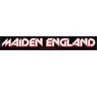 Iron Maiden - Logo - Patch "England" - Polyester rayé RO3090 (taille unique) (Noir/Blanc/Rouge)