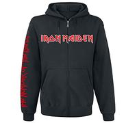 Iron Maiden NOTB Homme Sweat-Shirt zippé à Capuche Noir