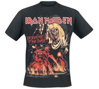 Iron Maiden Number of The Beast Graphic Homme T-Shirt Manches Courtes Noir S