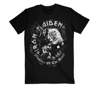Iron Maiden Number Of The Beast Gris Tone T Shirt Size L