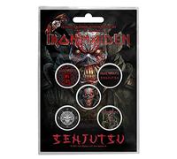 Iron Maiden Pack De Badges Senjutsu Band Logo Nouveau Officiel 5 X Pack De Size One Size