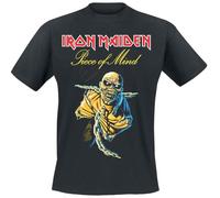 Iron Maiden Piece of Mind Tracklist Homme T-Shirt Manches Courtes Noir XXL