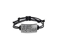 Iron Maiden Poignet Bandeau Band Logo 3D Sculpted Pewter Nouveau Officiel Noir Size One Size