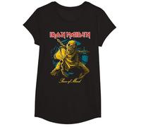 Iron Maiden Pom Gold Eddie T-Shirt, Fille, Noir, XS