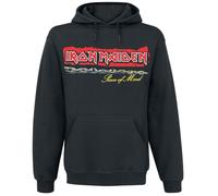 Iron Maiden Pom Red Strip Logo Tracklist Homme Sweat-Shirt à Capuche Noir L