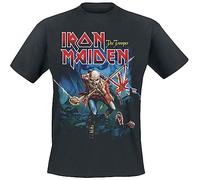 Iron Maiden Pom Trooper Eddie Large Eyes Homme T-Shirt Manches Courtes Noir 4XL