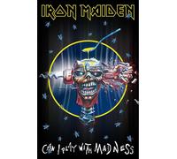 Iron Maiden - Poster "Can I Play With Madness", tissu RO4826 (taille unique) (Noir/Bleu/Jaune)