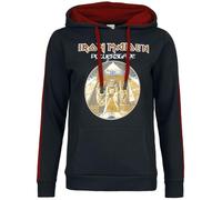 Iron Maiden Powerslave Femme Sweat-Shirt à Capuche Noir/Rouge M