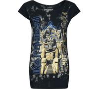 Iron Maiden Powerslave Femme T-Shirt Manches Courtes Anthracite M 100% Coton Large