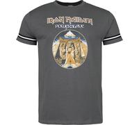 Iron Maiden Powerslave Homme T-Shirt Manches Courtes Gris L 100% Coton Regular/Coupe Standard