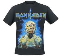Iron Maiden Powerslave Mummy Homme T-Shirt Manches Courtes Noir S 100% Coton Regular/Coupe Standard