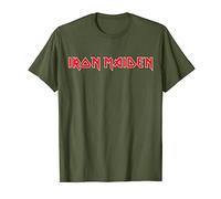 Iron Maiden - Red Logo On Green T-Shirt